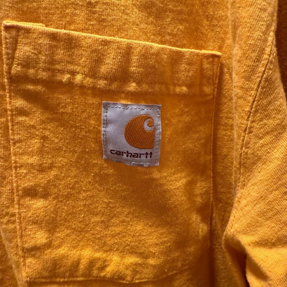 Men's Carhartt Loose Fit, Long-Sleeved, T-Shirt, Yellow, Size L